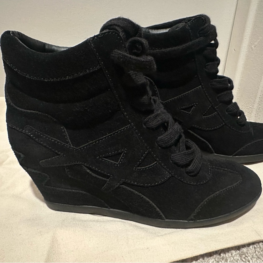 Ash Suede Wedge Sneaker Heels